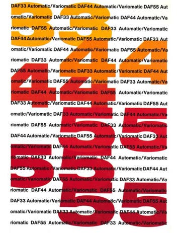 1969 DAF PROGRAMMA VARIOMATIC BROCHURE NEDERLANDS, Nieuw, Author
