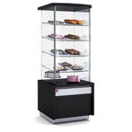 Neutraal meubel met hoge uitstalvitrine – ZWART, Verzenden, Nieuw in verpakking, Koelen en Vriezen