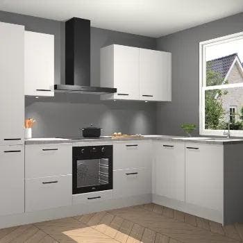 Zijdegrijze keuken Bazel 112870, Verzenden, Nieuw