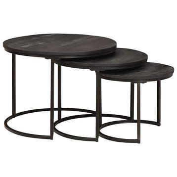 Nesttafels | Zwart Staal | Retourdeal 34% Korting, Huis en Inrichting, Tafels | Bijzettafels, Minder dan 45 cm, Minder dan 55 cm