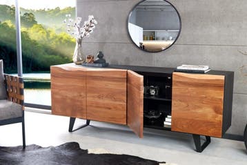 Industrieel design dressoir ORGANIC ARTWORK 180 cm massief, Ophalen of Verzenden, Nieuw