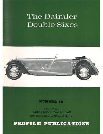 THE DAIMLER DOUBLE - SIXES (PROFILE PUBLICATIONS 40), Nieuw, Author