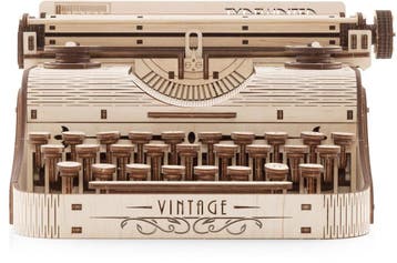 Eco Wood 3D Houten Vintage Typemachine DIY Modelbouw, Hobby en Vrije tijd, Modelbouw | Figuren en Diorama's, Verzenden, Nieuw