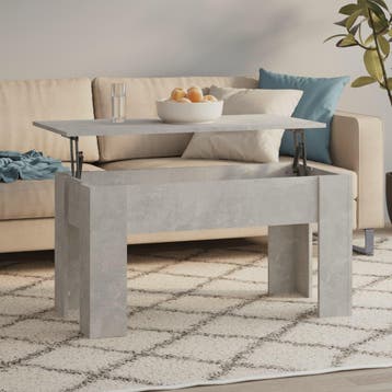 vidaXL Salontafel 101x49x52 cm bewerkt hout betongrijs, Minder dan 50 cm, 100 tot 150 cm, Verzenden, Nieuw