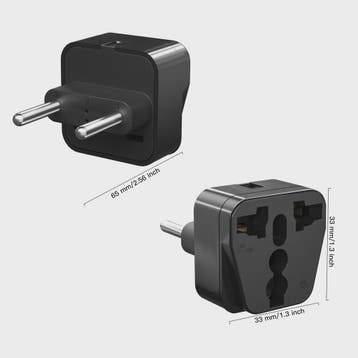 3-delige Universele Reisadapter: EU Plug Converter voor US,, Verzenden, Nieuw