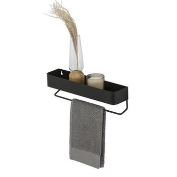 Wandrek met handdoekrek Sealskin Brix 35 cm Zwart, Ophalen of Verzenden, Nieuw