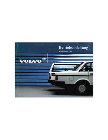 1986 VOLVO 240 INSTRUCTIEBOEKJE DUITS