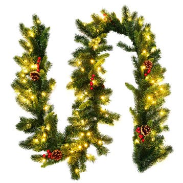 2dekans | Coast Kerstslinger Groen – 274 cm – Met 100, Ophalen of Verzenden, Zo goed als nieuw