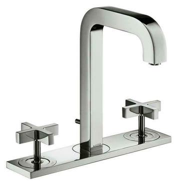 HANSGROHE AXOR CITTERIO 3-GATS WASTAFELKRAAN MET PLAAT EN, Ophalen of Verzenden, Nieuw, Chroom