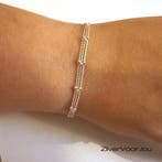 Zilveren triple bal ketting armbandje - Copy, Sieraden, Tassen en Uiterlijk, Armbanden, Verzenden, Nieuw, Zilver