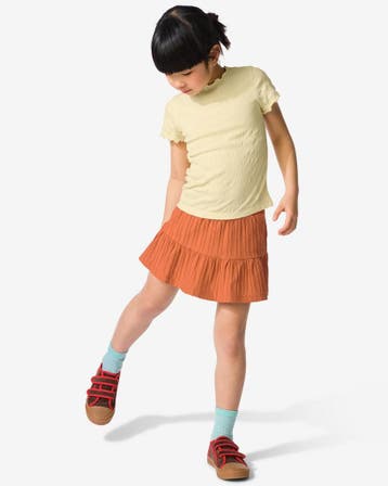 HEMA Kinderbroekrok A-lijn rib bruin van €7 voor €5.5 sale, Verzenden, Nieuw