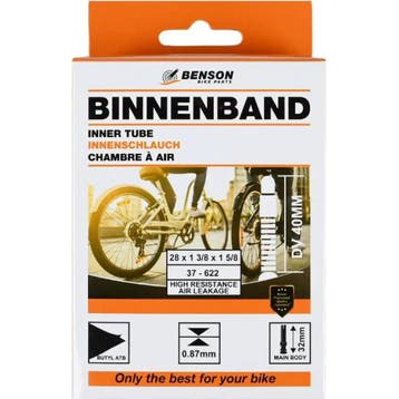 Benson Binnenband - Butyl - 28 inch - Dunlop ventiel - 40..., Ophalen of Verzenden, Nieuw, Band