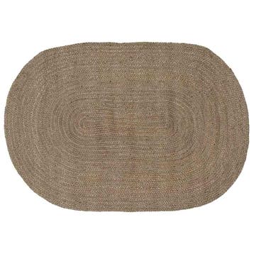 vidaXL Vloerkleden Grijs 122 x 183 cm Jute, Verzenden, Nieuw, Grijs