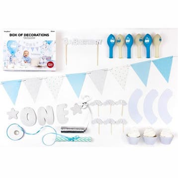 Party box 1e verjaardag Blue van 14,95 voor 5,95, Overige typen, Verzenden, Nieuw, Sweet-One