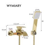 Douchekraan Goud | Messing | Premium | OP=OP, Minder dan 50 cm, Overige typen, Nieuw, Ophalen of Verzenden