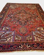 groot Perzisch tapijt Heriz 365x255 Wollen vloerkleed Iran, 200 cm of meer, Bruin, Zo goed als nieuw, 200 cm of meer