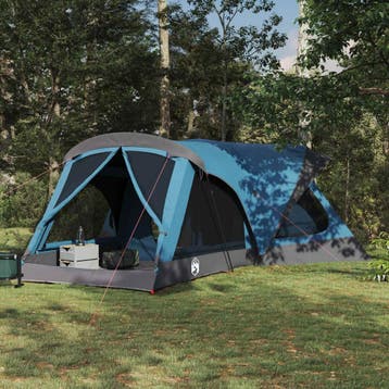 vidaXL Gezinstent 14-persoons Blauw 185T Polyester met PU, Verzenden, Nieuw, Tot en met 2