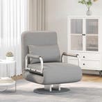 vidaXL Draaistoel en slaapbank stof lichtgrijs, Huis en Inrichting, Fauteuils, Verzenden, Nieuw