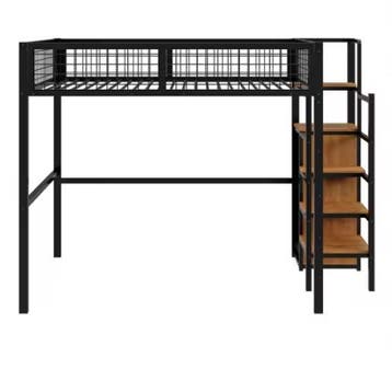 Stapelbed 90x200 / 140x200 cm met Ladder en Opbergruimte, Verzenden, Nieuw
