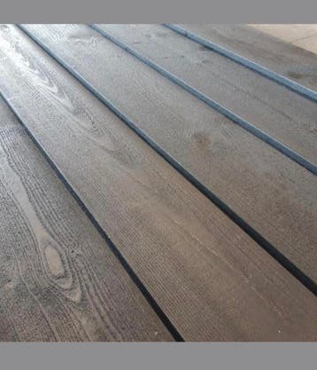 ACTIE! Prachtige Zweedsrabat/potdeksel 2x diepzwart gespoten, Ophalen, Nieuw, Planken