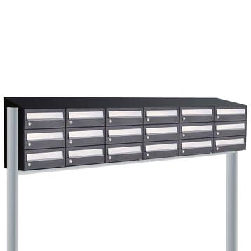 Brievenbusunit Hive set vrijstaand 6-breed, 3-hoog - zwart, Verzenden, Nieuw