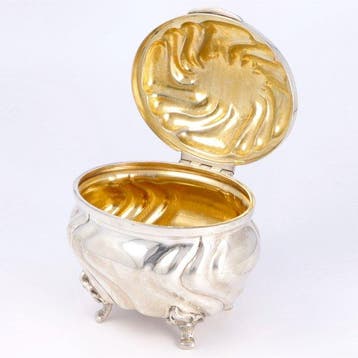 Hermann Bauer - Theedoos - Teacaddy - Doos - .800 zilver