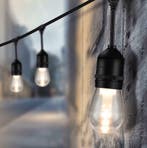 Solar prikkabel Chain met 15 warm witte led filament lampen, Kunststof, Verzenden, Minder dan 50 watt, Overige typen