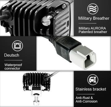 Extreme 4inch 40w LED-werklamp scene 120graden, Verzenden, Nieuw