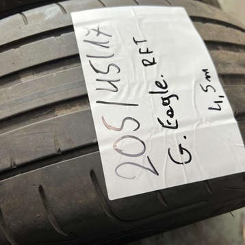 2 x Goodyear Eagle F1 205-45-17 Zomerbanden 4,5mm, Gebruikt, 17 inch, Band(en), Personenwagen