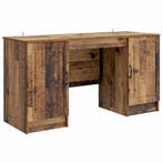 vidaXL Bureau met plank Oud hout 142,5 x 50 x 75 cm Bewerkt, Verzenden, Nieuw