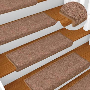 vidaXL Trapmatten 15 st 65x21x4 cm Bruin Rechthoekige Rand, Verzenden, Nieuw
