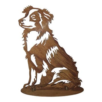 Tuinbeeld metaal Australian Shepherd  Beike 28 cm hoog, Verzenden, Nieuw