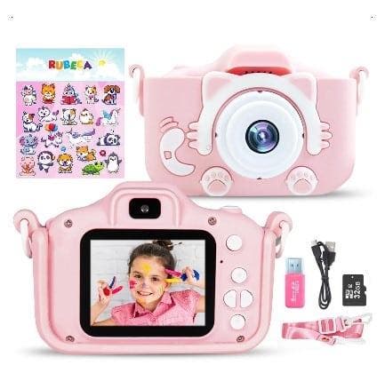 Rubeca digitale Kindercamera met 32GB Micro SD Kaart en SD, Kinderen en Baby's, Speelgoed | Educatief en Creatief, Zo goed als nieuw