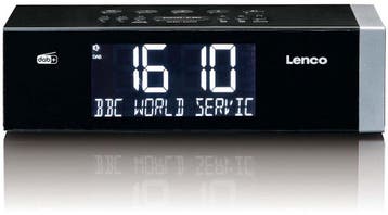 Wekkerradio - Digitale wekker - Alarmklok - Zwart - Lenco -, Verzenden, Zo goed als nieuw
