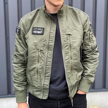 F-35 Lightning flight jacket - Air Force groen, zwart, blauw, Verzamelen, Ophalen of Verzenden, Nieuw, Overige typen