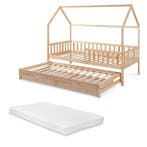 Kinderbed Aarghonmaa met matras uitschuifbed en opberglades, Verzenden, Nieuw