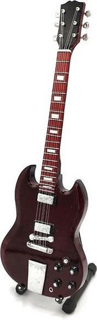 Miniatuur replica Gibson SG gitaar - Frank Zappa, Verzamelen, Muziek, Artiesten en Beroemdheden, Ophalen of Verzenden, Nieuw, Pop, Beeldje of Miniatuur