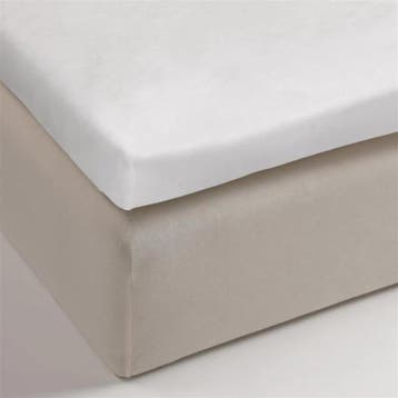 Ambiante Splittopper Molton - Wit - Tweepersoons - 180x200 c, Nieuw