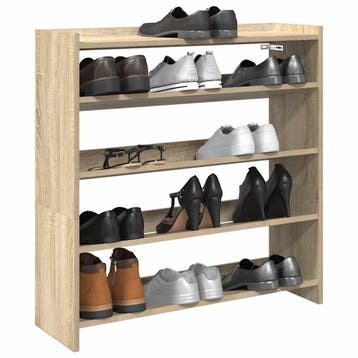 vidaXL Schoenenrek 80x25x81 cm bewerkt hout sonoma, Verzenden, Nieuw