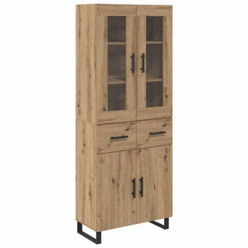 vidaXL buffetkast 2 st Artisan Eiken 69,5 x 34 x 180 cm, Minder dan 50 cm, Verzenden, Nieuw, Minder dan 100 cm