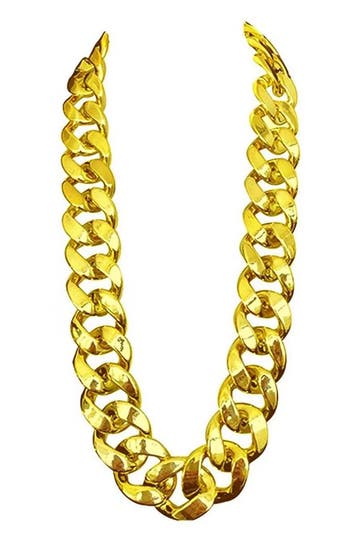 Dikke Lange Gouden Ketting 35mm Kunststof Schakelketting Gou, Kunststof, Verstelbaar, Nieuw, Ophalen of Verzenden