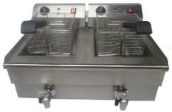 Q-Gastro 2 pans Elektrische Friteuse 2x 10L (Nieuw) 230V, Ophalen of Verzenden, Nieuw in verpakking