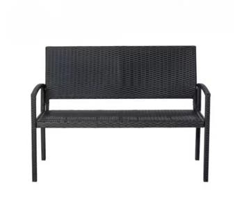 Polyrattan Tuinbank 2-Zits 122 cm – Stalen Frame, Tuin en Terras, Tuinbanken, Verzenden, Nieuw