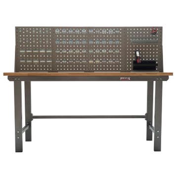 Werkbank met achterwand – Werkbank set 2 meter, kleur grijs., Doe-het-zelf en Verbouw, Werkbanken, Ophalen of Verzenden, Nieuw