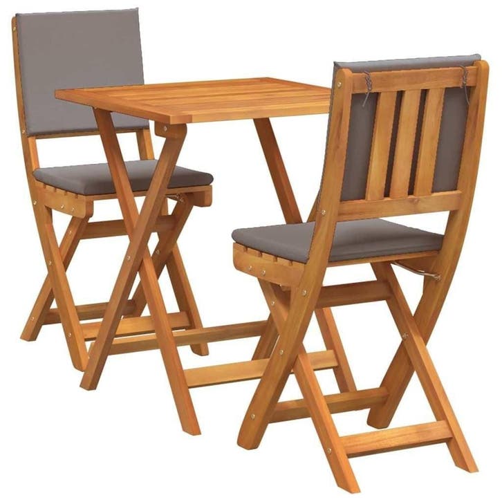 Bistroset Acaciahout | Retourdeal 35% Korting, Tuin en Terras, Tuinsets en Loungesets, Stoel, Nieuw, Hout, Tuinset, 2 zitplaatsen