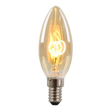 Dimbare Olucia E14 LED kaarslamp Tuelo, amber, 2W, 2200K, Ophalen of Verzenden, Nieuw, Led-lamp
