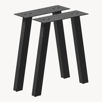[en.casa] Stalen onderstel Mariager set van 2 tafelpoot 42x4, Verzenden, Nieuw