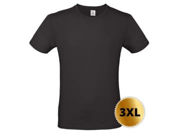 Heren American T-shirt - Ronde hals - Black- 3XL, Verzenden