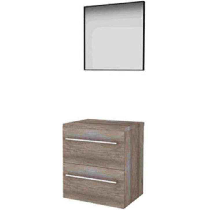 Basic-Line Framed 46 Badkamermeubelset - 60 x 46 cm - Met, Huis en Inrichting, Badkamer | Badkamermeubels, Nieuw, Ophalen of Verzenden