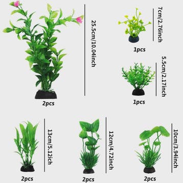 Set van 10 Kunstmatige Aquariumplanten Groen - Decoratie voo, Verzenden, Nieuw